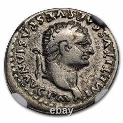 Roman Empire AR Denarius Titus 79-81 AD Ch Fine NGC (RIC II 115) SKU#257916