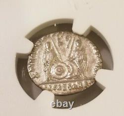 Roman Empire Augustus Denarius NGC Choice VF Ancient Silver Coin
