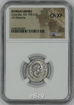 Roman Empire Caracalla Ad 198-217 Ngc Ancient Coin Choice Xf Extra Fine (38009)