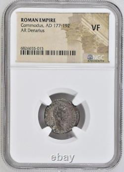 Roman Empire Commodus AD 177-192 AR Denarius NGC VF 015