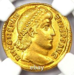 Roman Empire Constantius II AV Solidus Gold Coin 337-361 AD Certified NGC AU