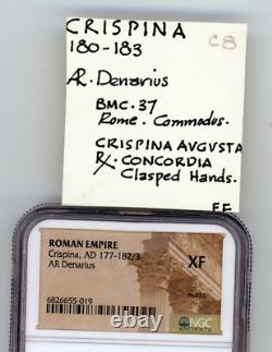 Roman Empire Crispina AD 177-182/3 AR Denarius NGC XF