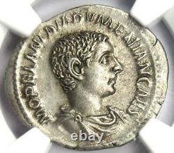 Roman Empire Diadumenian AR Denarius Coin 218 AD Certified NGC AU