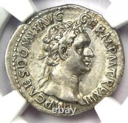 Roman Empire Domitian AR Denarius Silver Coin 81-96 AD Certified NGC XF (EF)