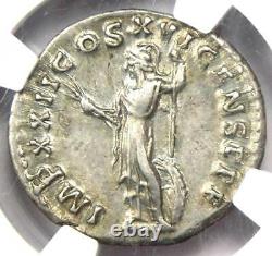 Roman Empire Domitian AR Denarius Silver Coin 81-96 AD Certified NGC XF (EF)