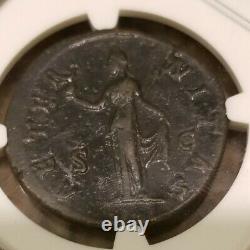 Roman Empire Faustina Jr. Sestertius NGC XF Ancient Coin