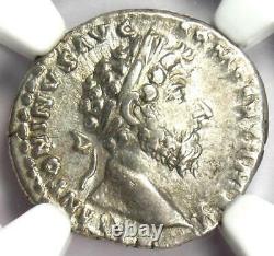 Roman Empire Marcus Aurelius AR Denarius Coin 161-180 AD Certified NGC XF (EF)