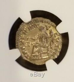 Roman Empire Marcus Aurelius Denarius NGC MS 5/5 Ancient Silver Coin
