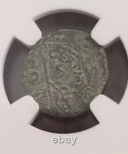 Roman Empire NERO AE Quadrans NGC VF 4/2 Ancient Coin
