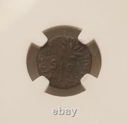 Roman Empire NERO Quadrans NGC Fine Ancient Coin
