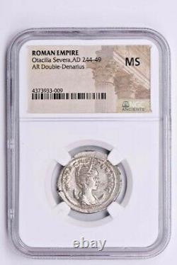 Roman Empire, Otacilia Severa AR Double-Denarius AD 244-249 NGC MS Witter Coin