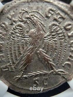 Roman Empire Phillip Ii, Ngc Xf Details Ad 247-249 Ar Caesar Reverse Eagle