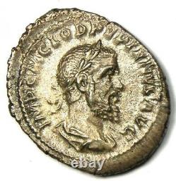 Roman Empire Pupienus AR Denarius Coin 238 AD Certified NGC AU (Certificate)