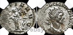 Roman Empire Quintillus Bi Double Denarius Ad 270 Ngc Au Silvering