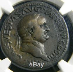 Roman Empire Vespasian AD 69-79 Sestertius Coin NGC Choice Fine