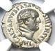 Roman Empire Vespasian Ar Denarius Silver Coin 69-79 Ad Certified Ngc Au