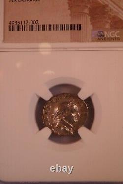 Roman Empire Vespasian Caesar AR Denarius Silver Coin NGC XF 69-79 AD, Rare