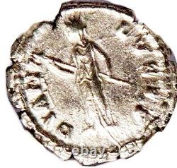 Roman Faustina JR Silver Denarius Coin NGC Certified XF With Story, Certificate
