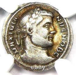 Roman Galerius AR Argenteus Silver Coin 305-311 AD Certified NGC Choice VF