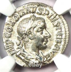 Roman Gordian III AR Denarius Coin 238-244 AD NGC MS (UNC) Condition