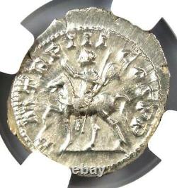 Roman Gordian III AR Denarius Coin 238-244 AD NGC MS (UNC) Condition