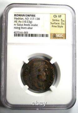 Roman Hadrian AE As Coin 117-138 AD NGC Choice VF with Fine Style (FS)