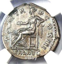 Roman Hadrian AR Denarius Coin 117-138 AD NGC XF 5/5 Strike and Surfaces