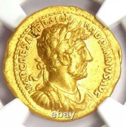 Roman Hadrian AV Aureus Gold Coin 117-138 AD Certified NGC XF (EF) Rare
