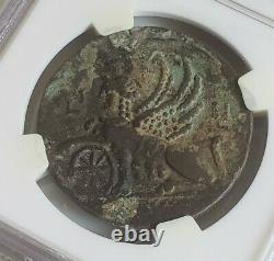 Roman Hadrian Drachm with Sphinx NGC Choice VF 5/3 Ancient Roman Coin