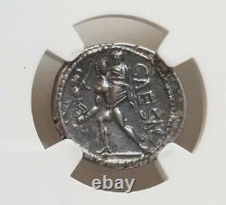 Roman Imperatorial Julius Caesar Denarius Venus NGC CH XF Ancient Coin