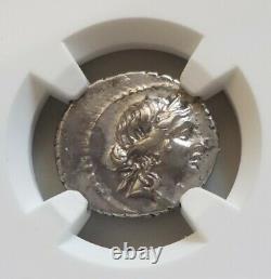 Roman Imperatorial Julius Caesar Denarius Venus NGC CH XF Ancient Coin