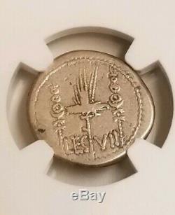 Roman Imperatorial Marc Antony Denarius NGC VF Ancient Silver Coin