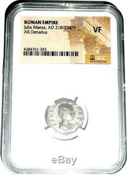 Roman Julia Maesa Antoninianus Silver Denarius Coin NGC Certified VF & Story