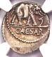 Roman Julius Caesar Ar Denarius Coin 48 Bc Elephant Snake Certified Ngc Au