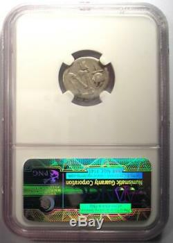 Roman Julius Caesar AR Denarius Coin 48 BC Elephant Snake Certified NGC Fine
