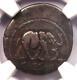 Roman Julius Caesar Ar Denarius Coin 48 Bc Elephant Snake Ngc Choice Fine