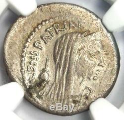 Roman Julius Caesar AR Denarius Maridianus Coin 44 BC Certified NGC Choice VF