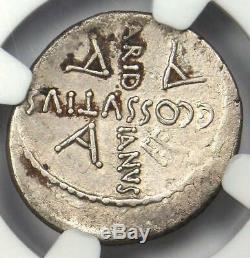 Roman Julius Caesar AR Denarius Maridianus Coin 44 BC Certified NGC Choice VF