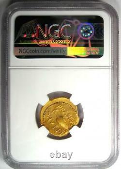 Roman Julius Caesar Gold AV Aureus Coin (45 BC, L. Plancus) Certified NGC VF
