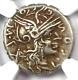 Roman L. Cosconius Mf. Ar Denarius Serratus Silver Coin 118 Bc Ngc Choice Vf