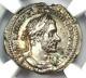 Roman Macrinus Ar Denarius Silver Coin 217-218 Ad Certified Ngc Au Condition