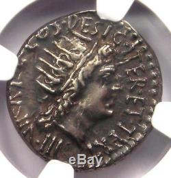 Roman Marc Antony AR Denarius Coin 33 BC Certified NGC Choice XF Condition