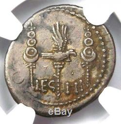 Roman Marc Antony AR Denarius Silver Coin 30 BC Certified NGC Choice Fine
