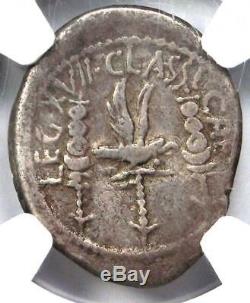 Roman Marc Antony AR Denarius Silver Coin 32 BC Certified NGC Choice Fine