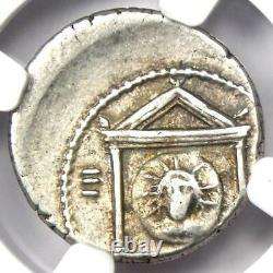Roman Marc Antony AR Denarius Silver Coin 42 BC Certified NGC VF (Very Fine)
