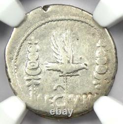 Roman Marc Antony AR Denarius Silver Galley Coin 30 BC Certified NGC Fine