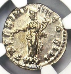 Roman Marcus Aurelius AR Denarius Coin (161-180 AD) Certified NGC MS (UNC)