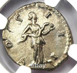 Roman Marcus Aurelius AR Denarius Silver Coin 161-180 AD NGC Choice XF