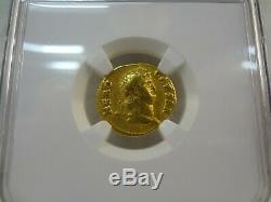 Roman Nero AD 54-68 AV Aureus Colossus 6.81g Gold Coin NGC Ancients VF 5/5 3/5