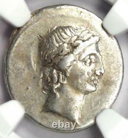 Roman Octavian Augustus AR Denarius Silver Coin 30 BC Certified NGC Choice VF